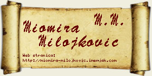 Miomira Milojković vizit kartica